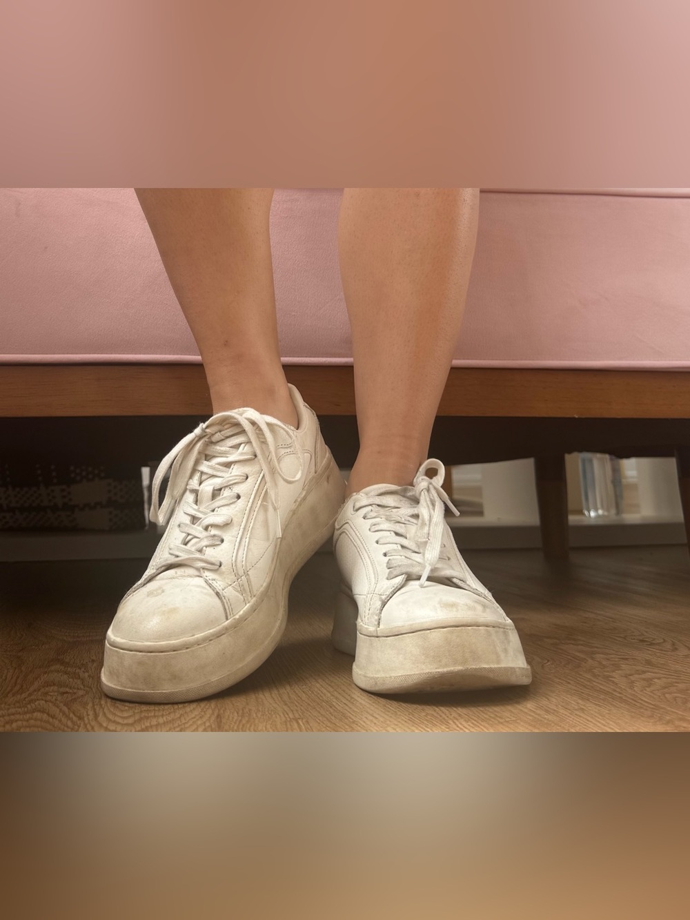 Zara Classic White Women’s Platform Sneakers